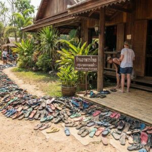 flip flops in front of place thailand