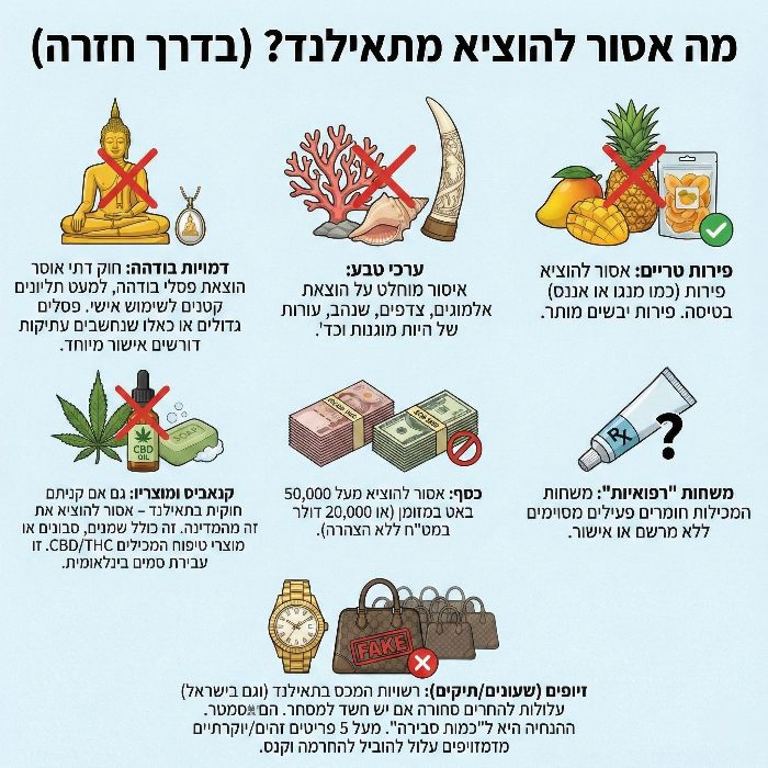 מה אסור להוציא מתאילנד